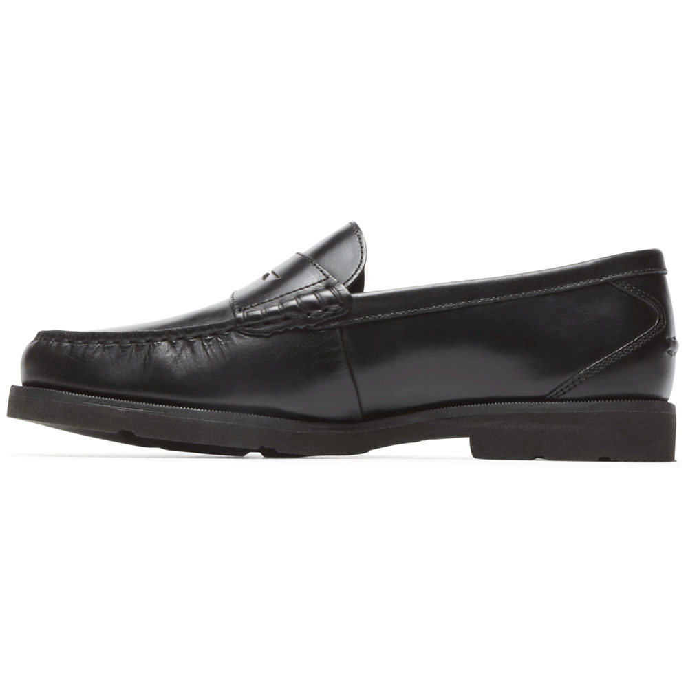 Rockport Mens Loafers Black - Modern Prep Penny - UK 287-VWGTQC